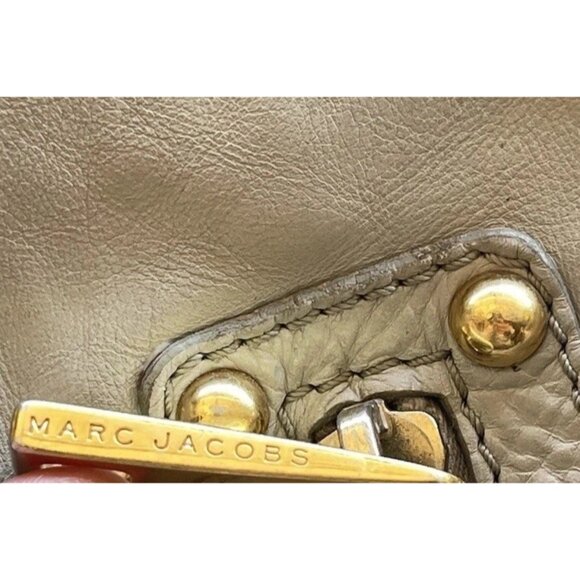 Vintage Marc Jacobs Christy Leather Gray Gold Handbag Iconic Shoulder Bag Purse - Picture 13 of 15